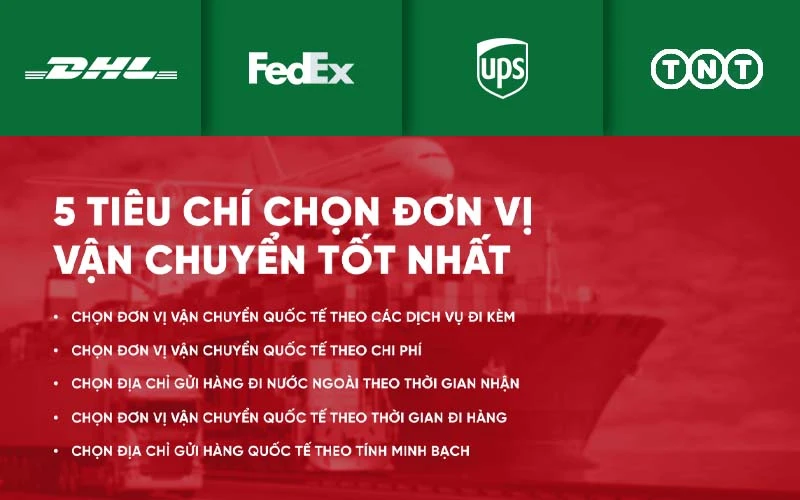 Top 5 tiêu chí chọn đơn vị vận chuyển quốc tế tốt nhất 2025